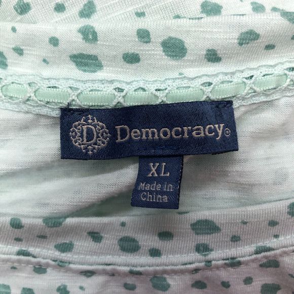 Democracy Women Short Sleeve Blouse Top Shirt Size Extra Large M108 -22 - Picture 5 of 12